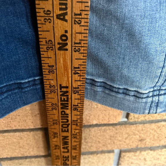 Free People Two Tone Color Block Blue Modern Femme Denim Mini Skirt Size 8 - Picture 6 of 9